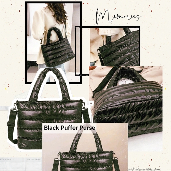Handbags - Black Puffer Purse